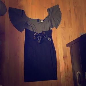 Beautiful black and green dress